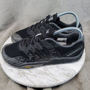 Merrell Shoes Womens Size 7 Black Textile Trail Glove 5 Minimalist Sneakers